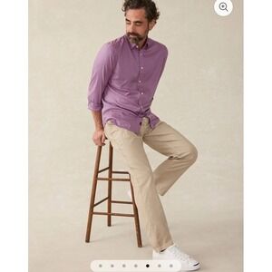 NEW Faherty Movement™ Shirt‎ - Blue Rose Gingham Size Small $158 Long Sleeve